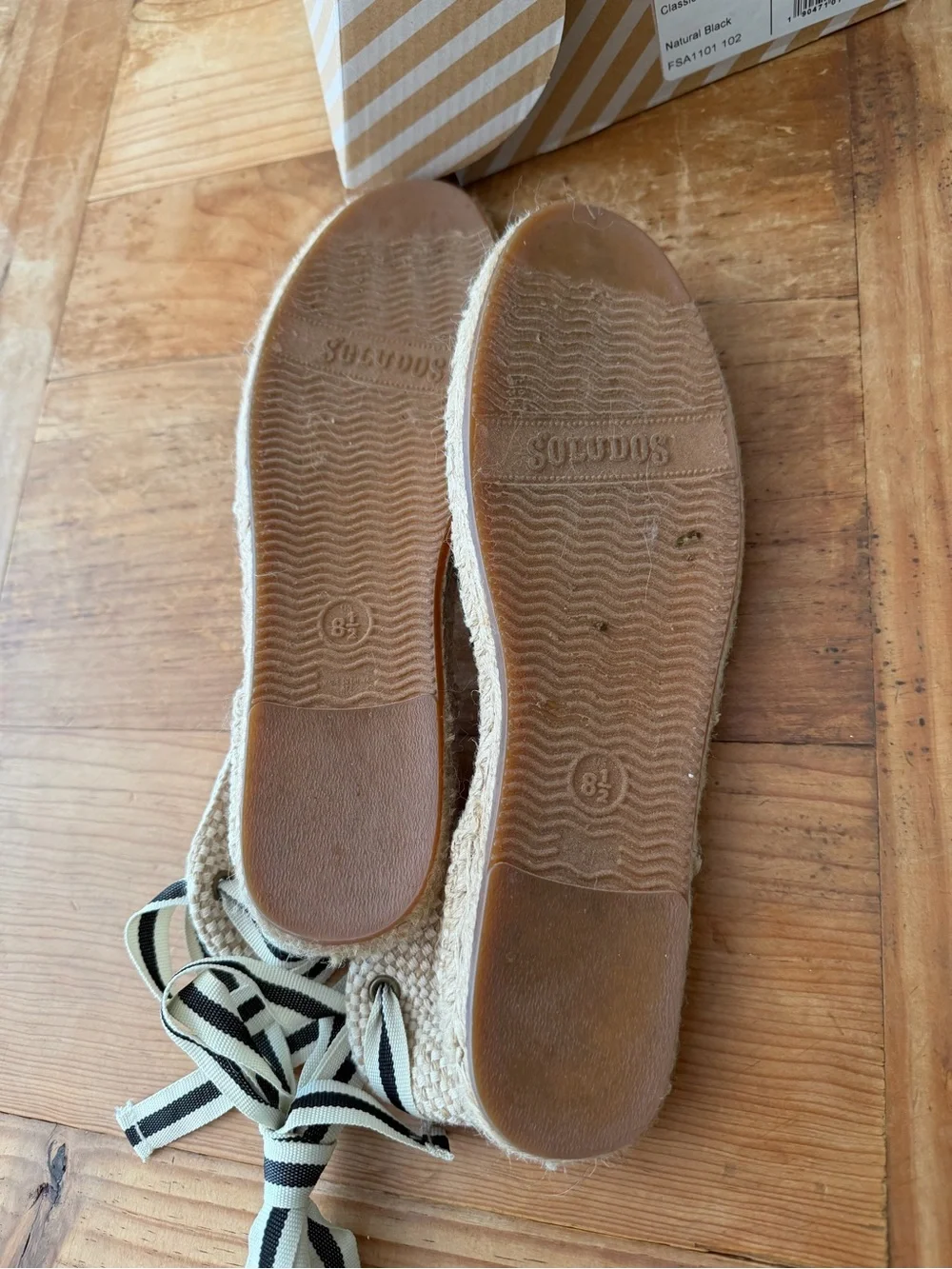Soludos Striped Ankle-Tie Espadrilles